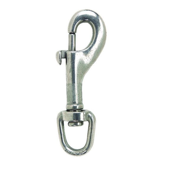 Campbell Chain & Fittings Campbell 1/2 in. D X 3-5/16 in. L Polished Stainless Steel Bolt Snap 170 lb T7631304